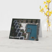 Carte retraite de la piscine (Fleur jaune)