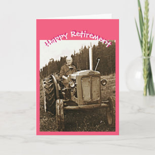 Carte Retraite de la tracteur de Granny