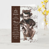 Carte Retraite de l'enseignant de musique Funny Vintage  (Fleur jaune)