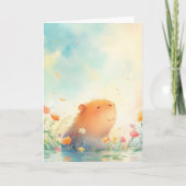 Carte Retraite de l'étang de fleurs Capybara (Devant)