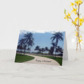 Carte retraite de palme (Fleur jaune)