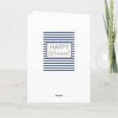 Carte Retraite de Parties scintillant bleue et argent (Dos)