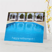 Carte retraite de poolside grande (Fleur jaune)