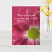 Carte Retraite de professeur, fleur rose (Fleur jaune)