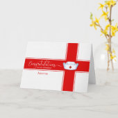 Carte Retraite de soins infirmiers Félicitations avec no (Fleur jaune)