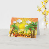 Carte Retraite de Sunset Beach (Fleur jaune)