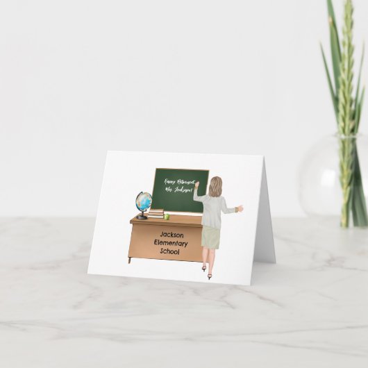 Carte Retraite d'enseignant customisée (Devant)