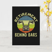 Carte Retraite Derrière Les Bars Funny Moto (Fleur jaune)