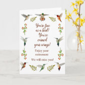 Carte Retraite des colibris nord-américains (Fleur jaune)