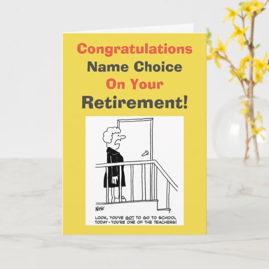 Carte Retraite des enseignants (Fleur jaune)