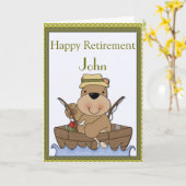 Carte Retraite des ours de pêche (Fleur jaune)