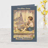 Carte Retraite des rêves de voilier (Fleur jaune)