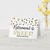 Carte Retraite est Sweet Félicitations Black Gold Dot (Fleur jaune)