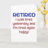 Carte Retraité et fatigué (Fleur jaune)