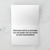 CARTE RETRAITE ! ! ! ! FÉLICITATIONS (Intérieur)