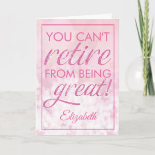 Carte Retraite Glamour Rose Retire Grande