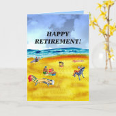 CARTE RETRAITE HEUREUSE ! (Fleur jaune)