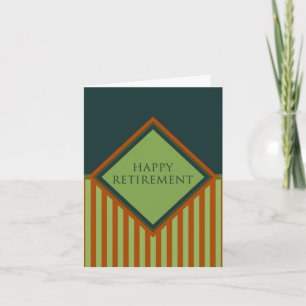 Carte retraite heureuse (diamantStriped)
