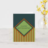 Carte retraite heureuse (diamantStriped) (Fleur jaune)