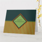 Carte retraite heureuse (diamantStriped) (Fleur jaune)