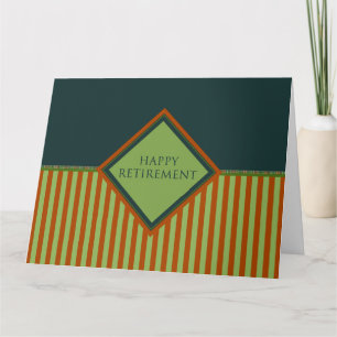 Carte retraite heureuse (diamantStriped)