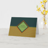 Carte retraite heureuse (diamantStriped) (Fleur jaune)