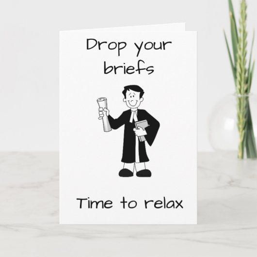 CARTE **RETRAITE** LE AVOCAT DOIT DÉPOSER SES "BRIEFS" (Devant)