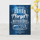 Carte Retraite n'oubliez jamais l'espace bleu (Fleur jaune)