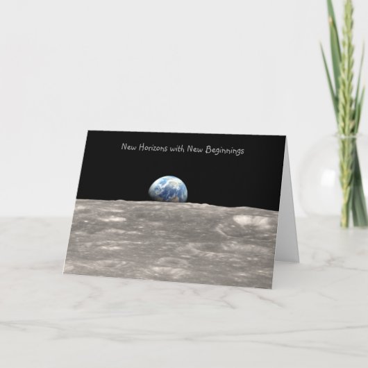 Carte Retraite : Nouveaux horizons avec/Nouveaux débuts (Devant)