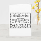 Carte Retraité officiellement (Fleur jaune)