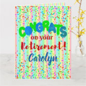 Carte Retraite personnalisée de taille exceptionnelle (Fleur jaune)