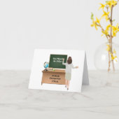 Carte Retraite personnalisée des enseignantes (Fleur jaune)