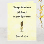 Carte Retraite personnalisée et élégante (Fleur jaune)