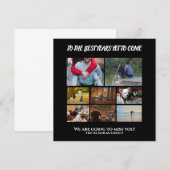 Carte Retraite photo collage entreprise adieu personnali (Devant / Derrière)