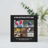 Carte Retraite photo collage entreprise adieu personnali (Debout devant)