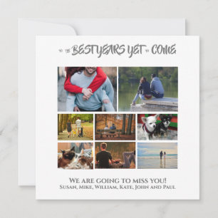 Carte Retraite photo collage entreprise adieu personnali