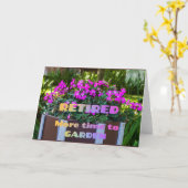 Carte Retraité...Plus de temps pour le jardin (Fleur jaune)