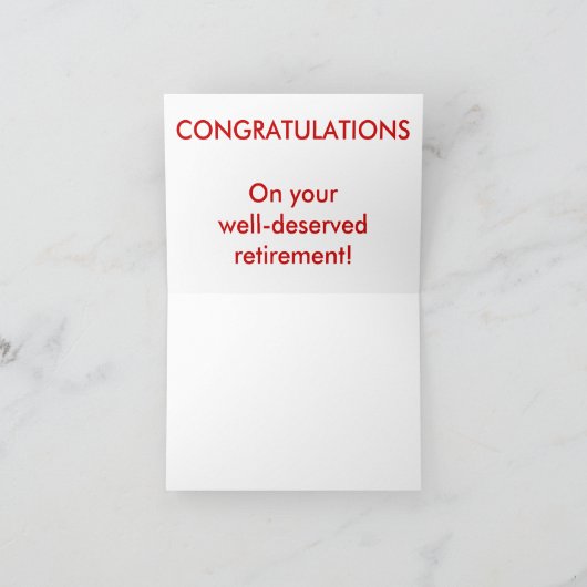 Carte Retraite - professeur (Intérieur)