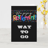 CARTE ***RETRAITE*** TEMPS DE VOS FÉLICITATIONS DE VIE (Fleur jaune)