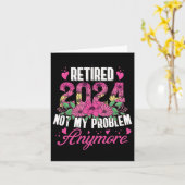 Carte Retraitée 2024 Drôle de retraite pour femmes 2024  (Fleur jaune)