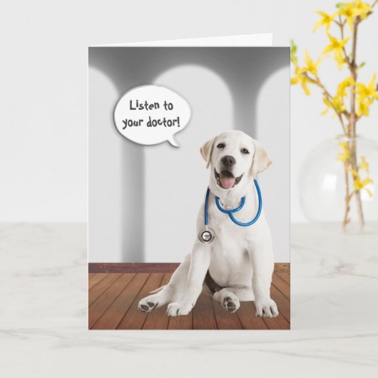 Carte Retriever avec Stethoscope (Fleur jaune)