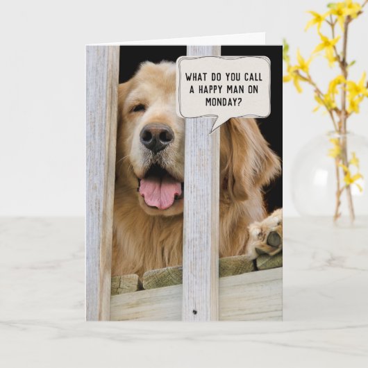 Carte Retriever d'or (Fleur jaune)