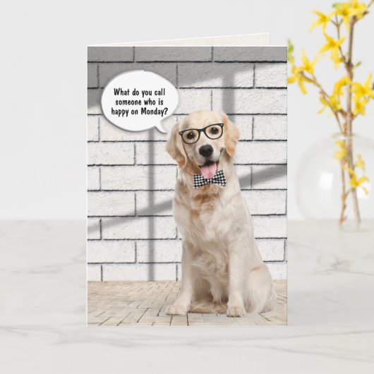 Carte Retriever d'or (Fleur jaune)