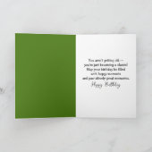 Carte Retriever doré d'anniversaire et grenouille en con (Intérieur)