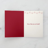 Carte Retriever doré de la Saint-Valentin avec oreiller  (Intérieur)
