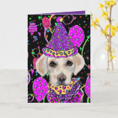 Carte Retriever du Labrador  (Fleur jaune)