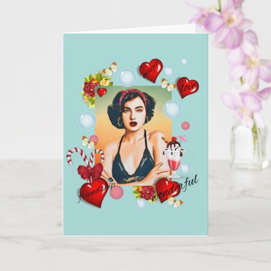 Carte Retro (Orchidée)