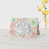 Carte Rétro (Fleur jaune)