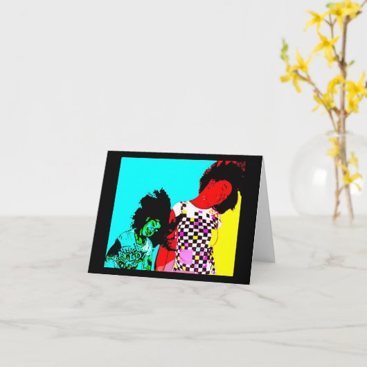 Carte rétro (Fleur jaune)