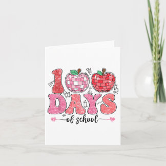 Carte Rétro 100 Jours De Sourire À L'École Face Mignonne